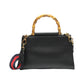 GUCCI Handbag 459076 leather black Bamboo leather 2 way bag Women Used Authentic