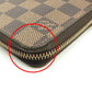 LOUIS VUITTON Long Wallet Purse N60015 Damier canvas Ebene Zip Around Damier Zippy wallet unisex(Unisex) Used Authentic