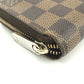 LOUIS VUITTON Long Wallet Purse N60015 Damier canvas Ebene Zip Around Damier Zippy wallet unisex(Unisex) Used Authentic