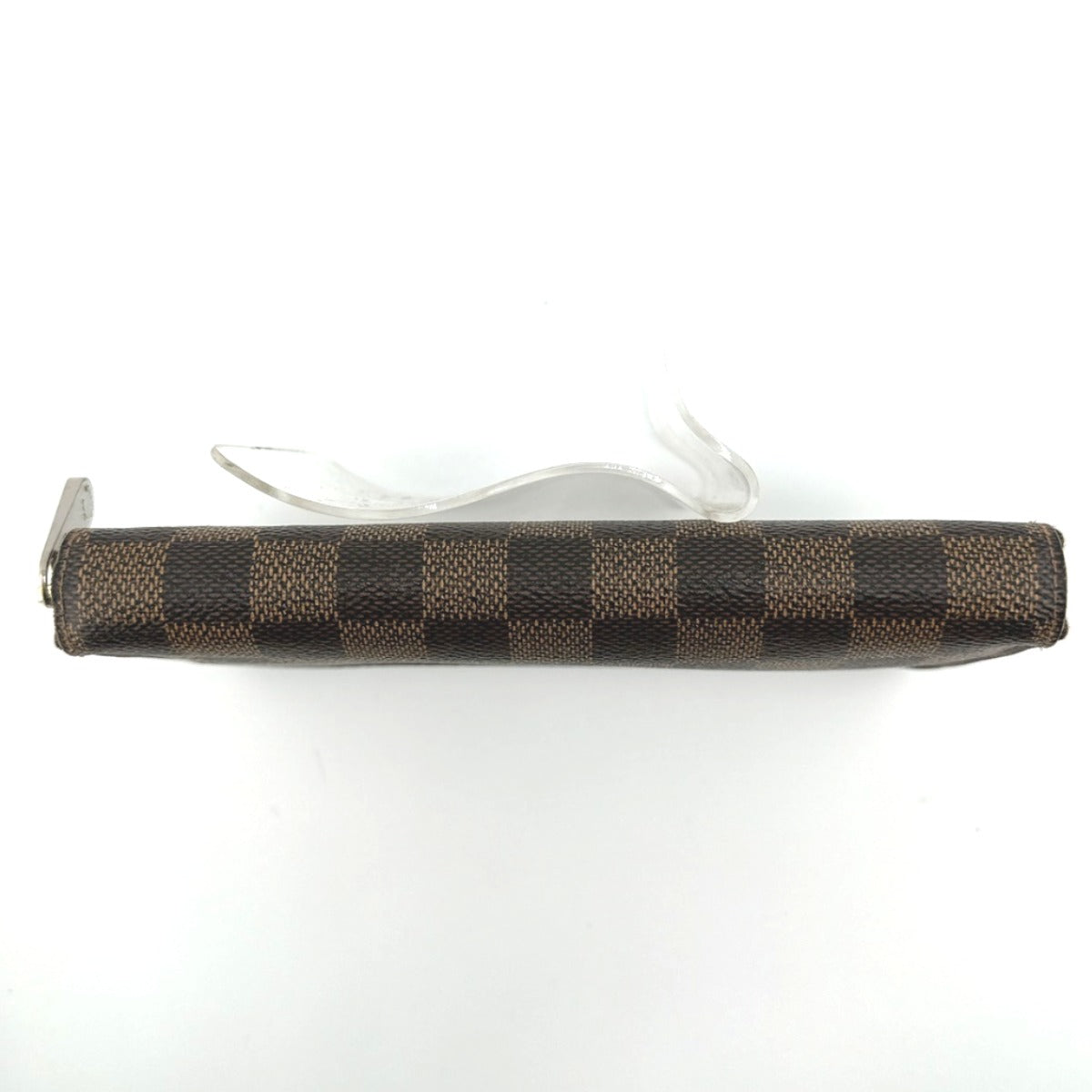 LOUIS VUITTON Long Wallet Purse N60015 Damier canvas Ebene Zip Around Damier Zippy wallet unisex(Unisex) Used Authentic