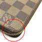 LOUIS VUITTON Long Wallet Purse N60015 Damier canvas Ebene Zip Around Damier Zippy wallet unisex(Unisex) Used Authentic