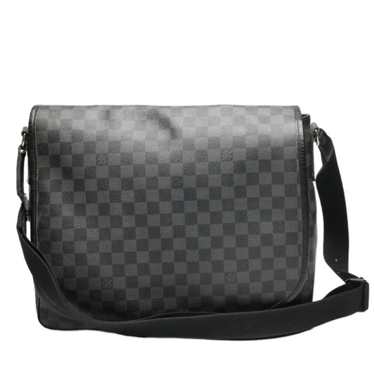 LOUIS VUITTON Shoulder Bag N58033 leather black Shoulder Bag Damier Grafitte Daniel GM unisex(Unisex) Used Authentic