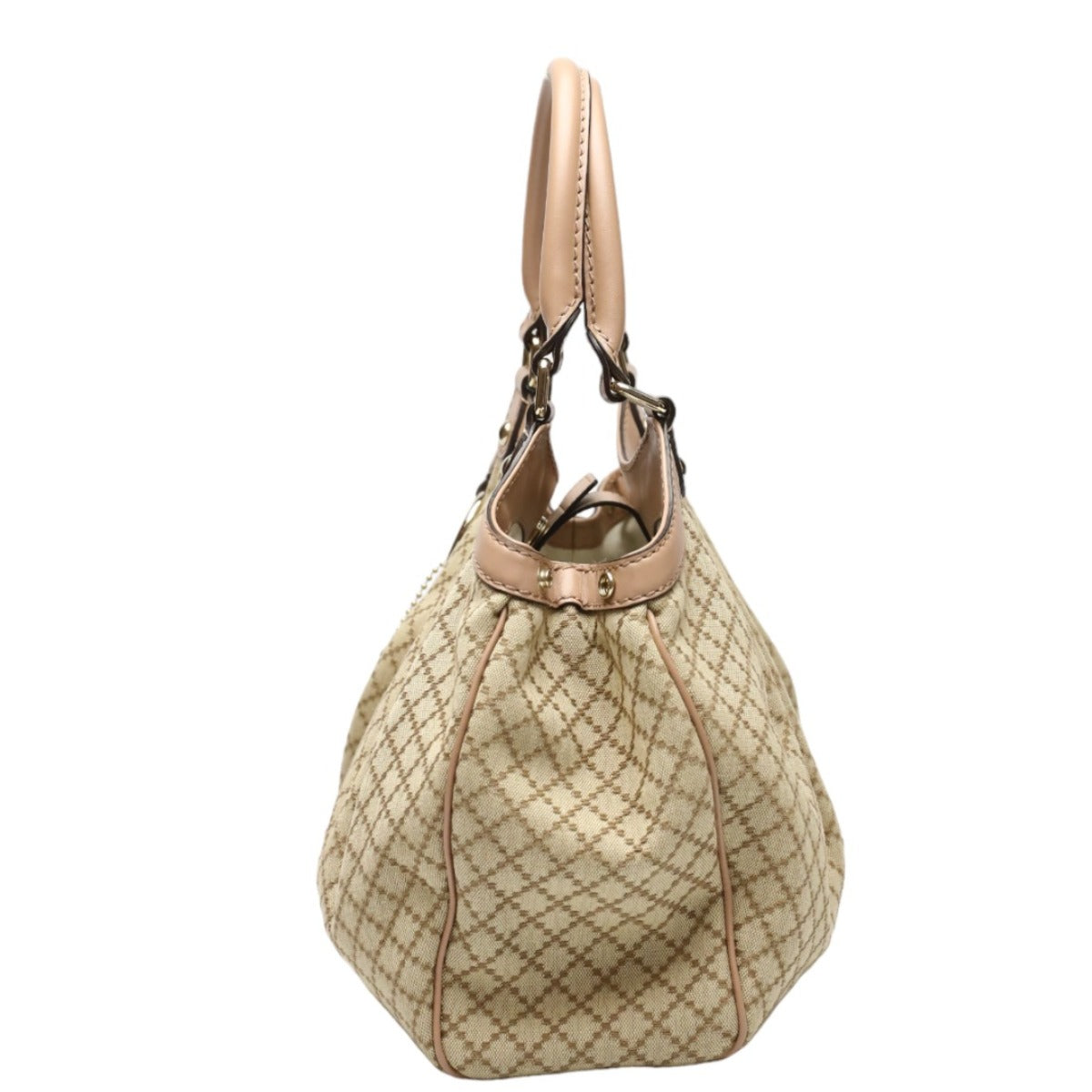 GUCCI Tote Bag 211944 GG canvas beige Handbag Diamante canvas Women Used Authentic