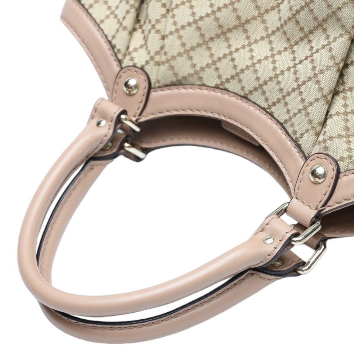GUCCI Tote Bag 211944 GG canvas beige Handbag Diamante canvas Women Used Authentic