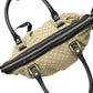 GUCCI Shoulder Bag 247902 canvas Black x beige 2WAYShoulder Bag Diamante Women Used Authentic