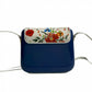 GUCCI Shoulder Bag Plastic, Leather, Satin blue Flora floral pattern Women Used Authentic