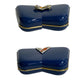 GUCCI Shoulder Bag Plastic, Leather, Satin blue Flora floral pattern Women Used Authentic