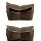 CELINE Shoulder Bag Leather, PVC Brown Macadam Blason Triomphe Pattern Women Used Authentic