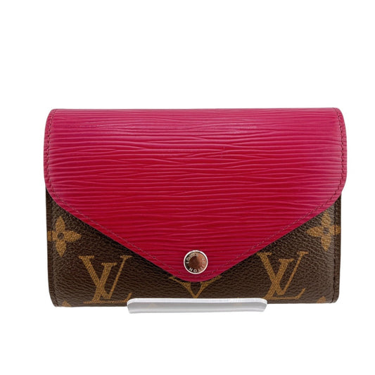 LOUIS VUITTON Tri-fold wallet M60494 Monogram Canvas, Epi Leather Red Portefeuille - Mariel Compact Monogram With Coin Pocket Women Used Authentic