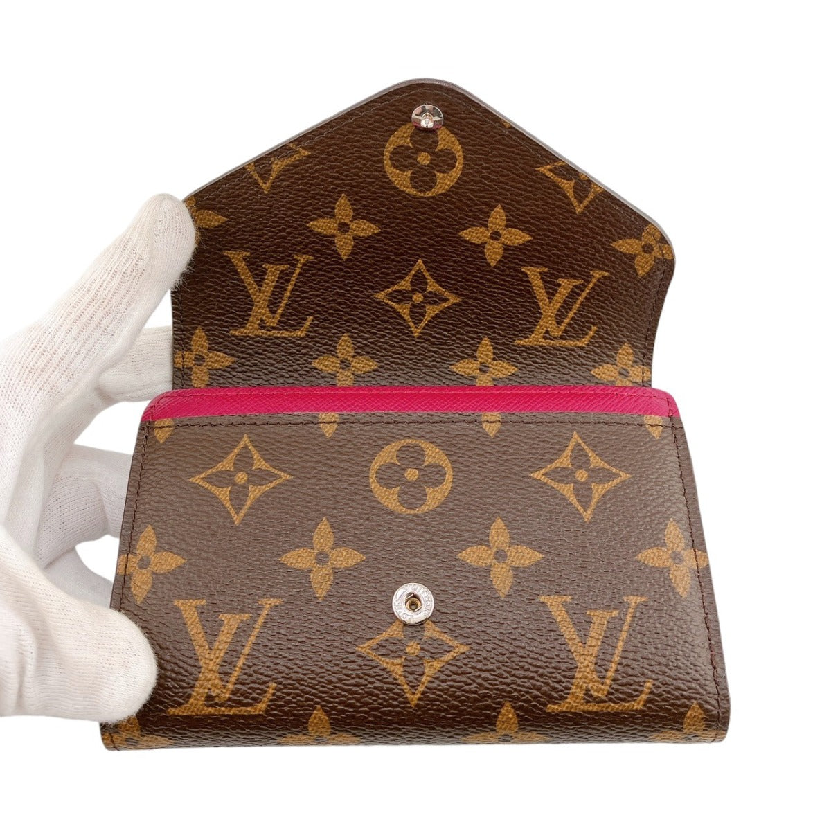 LOUIS VUITTON Tri-fold wallet M60494 Monogram Canvas, Epi Leather Red Portefeuille - Mariel Compact Monogram With Coin Pocket Women Used Authentic