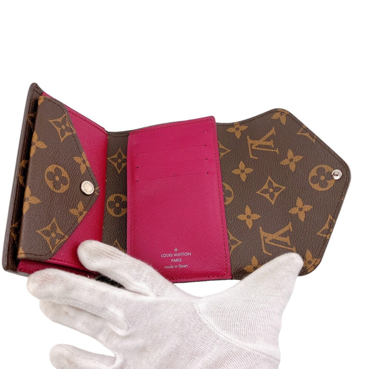 LOUIS VUITTON Tri-fold wallet M60494 Monogram Canvas, Epi Leather Red Portefeuille - Mariel Compact Monogram With Coin Pocket Women Used Authentic