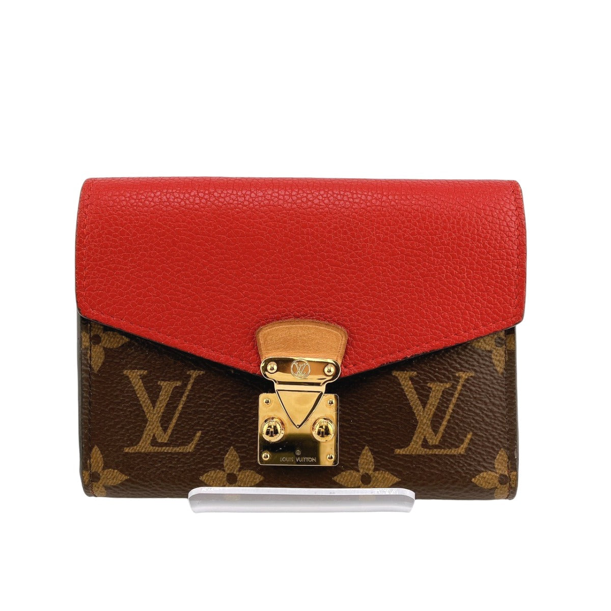 LOUIS VUITTON Tri-fold wallet M67478 Monogram canvas Red Monogram With Coin Pocket