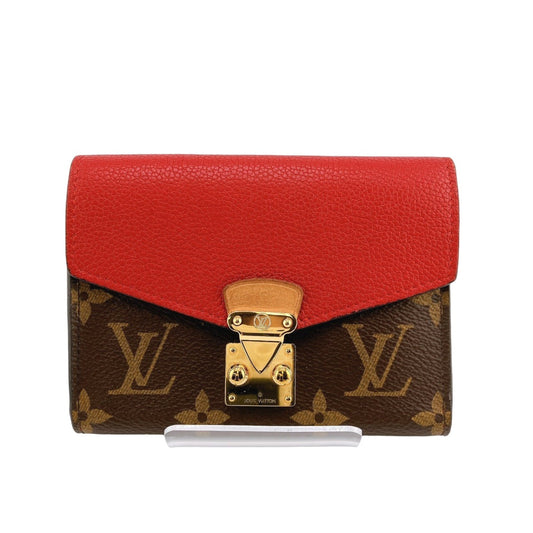 LOUIS VUITTON Tri-fold wallet M67478 Monogram canvas Red Monogram With Coin Pocket
