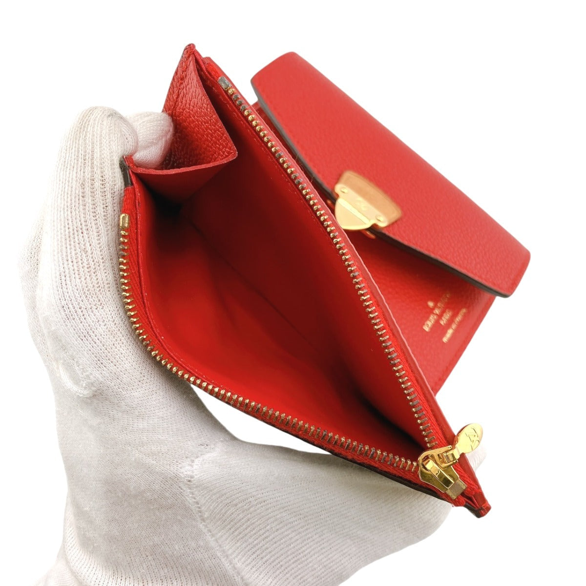 LOUIS VUITTON Tri-fold wallet M67478 Monogram canvas Red Monogram With Coin Pocket