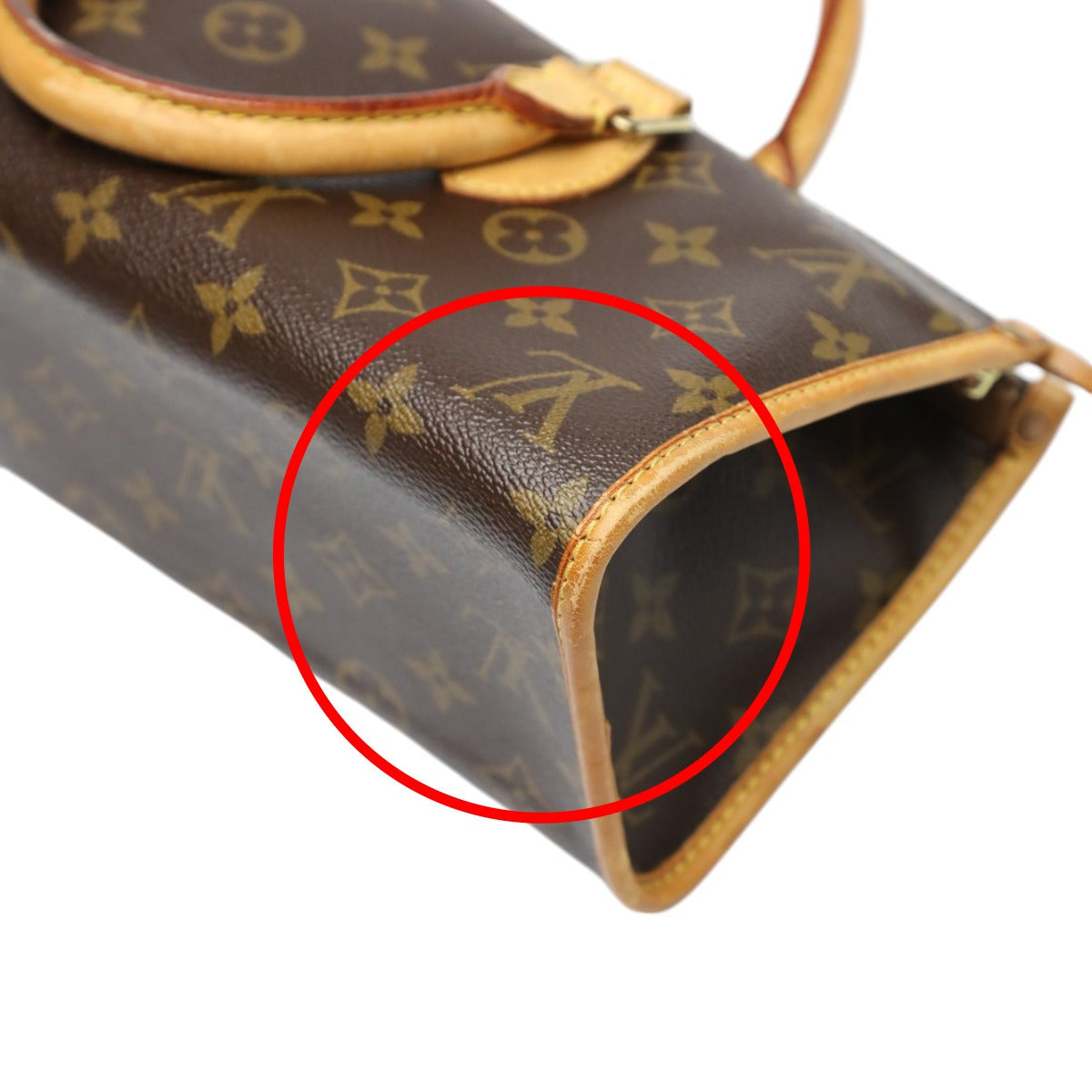 LOUIS VUITTON Handbag M40009 Monogram canvas Brown Handbag Monogram Popan cool Women Used Authentic