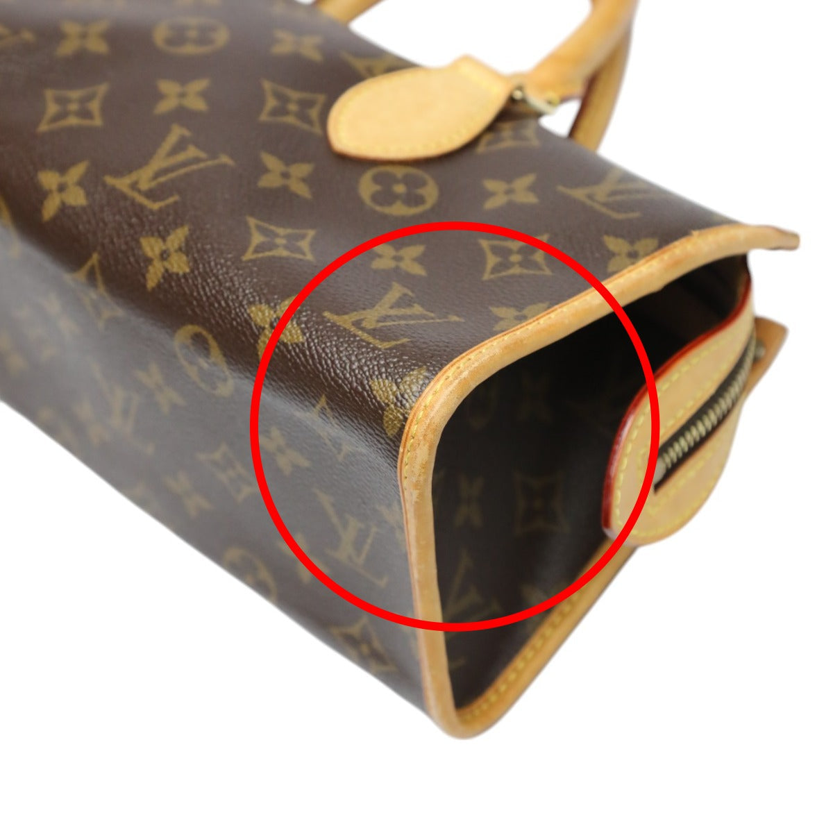 LOUIS VUITTON Handbag M40009 Monogram canvas Brown Handbag Monogram Popan cool Women Used Authentic