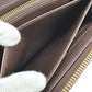 LOUIS VUITTON Long Wallet Purse N60015 Damier canvas Ebene Damier Zip Around