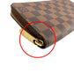LOUIS VUITTON Long Wallet Purse N60015 Damier canvas Ebene Damier Zip Around