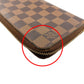LOUIS VUITTON Long Wallet Purse N60015 Damier canvas Ebene Damier Zip Around