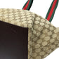 GUCCI Tote Bag 131230 GG canvas GG canvas beige Handbag GG canvas Women Used Authentic