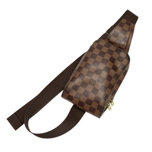 LOUIS VUITTON Sling bag N51994 Damier canvas Ebene Waist pouch Damier Geronimos mens Used Authentic