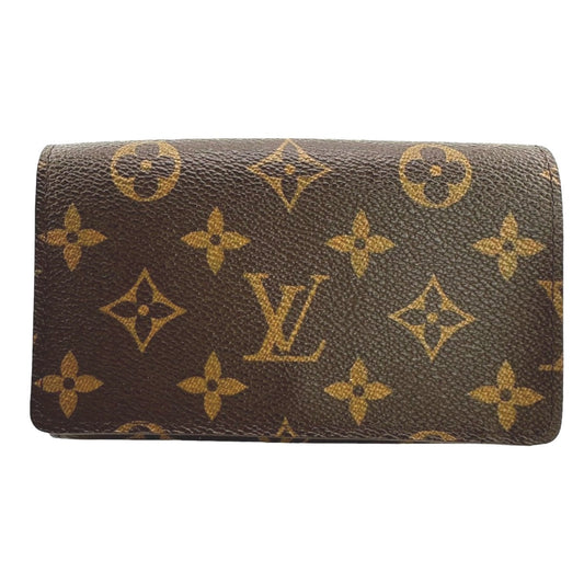 LOUIS VUITTON Bifold Wallet M61736 Monogram canvas Brown L-shaped fastener Monogram Porto Monevier Tresor unisex(Unisex) Used Authentic