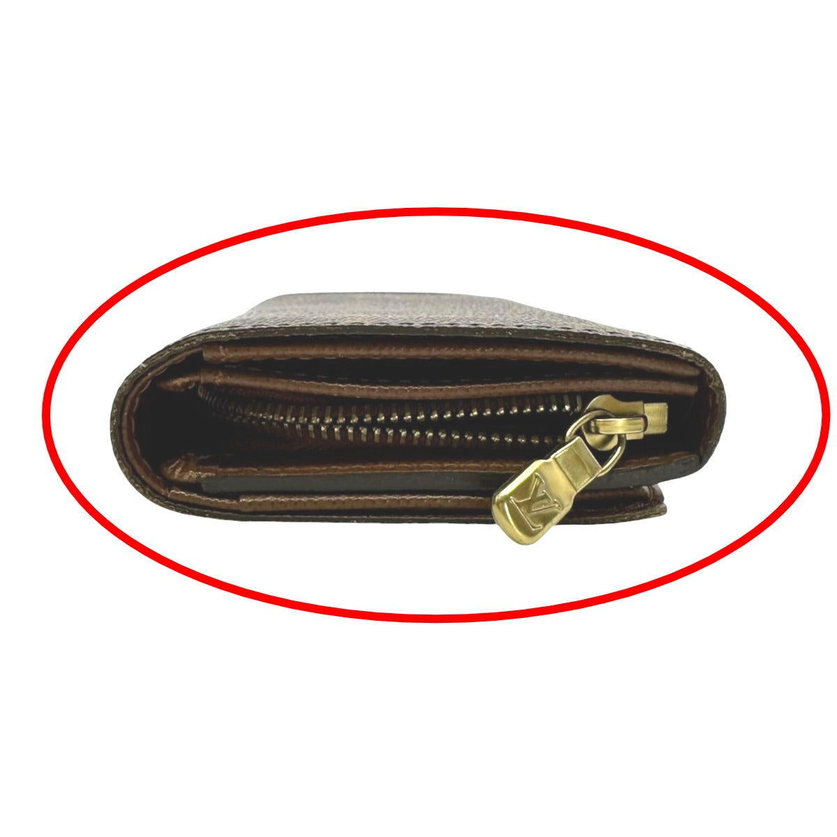LOUIS VUITTON Bifold Wallet M61736 Monogram canvas Brown L-shaped fastener Monogram Porto Monevier Tresor unisex(Unisex) Used Authentic