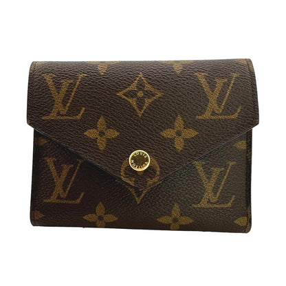 LOUIS VUITTON Coin case M41938 Monogram canvas Fuchsia Coin purse with Card Case Monogram Portefeuille Victorine Women Used Authentic