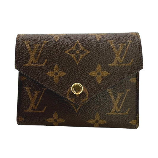 LOUIS VUITTON Coin case M41938 Monogram canvas Fuchsia Coin purse with Card Case Monogram Portefeuille Victorine Women Used Authentic