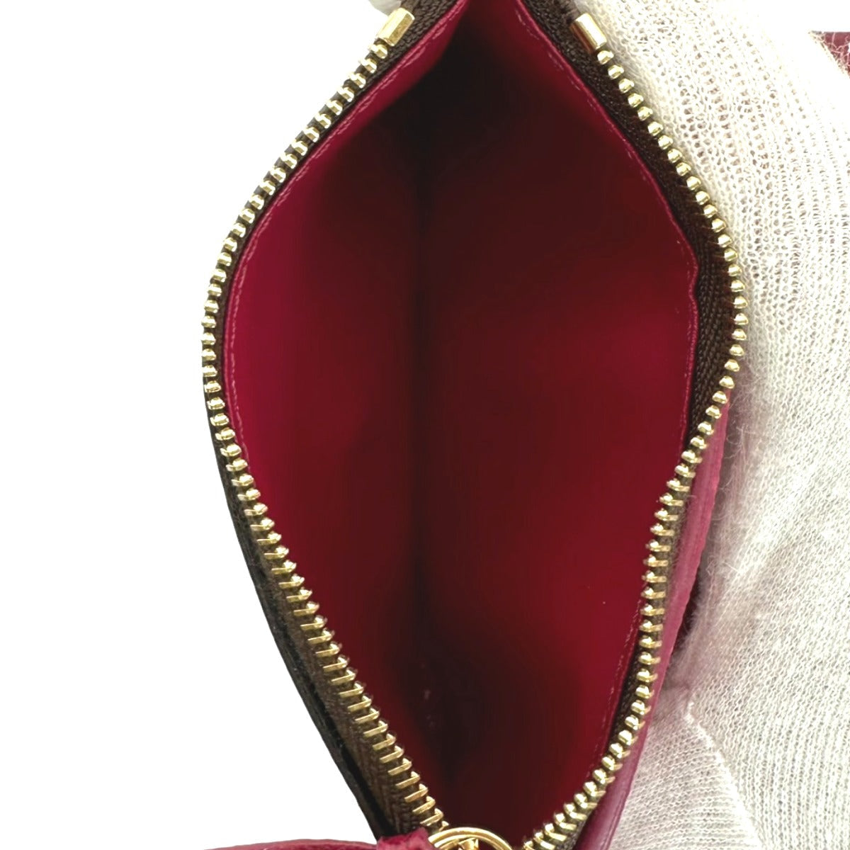 LOUIS VUITTON Coin case M41938 Monogram canvas Fuchsia Coin purse with Card Case Monogram Portefeuille Victorine Women Used Authentic