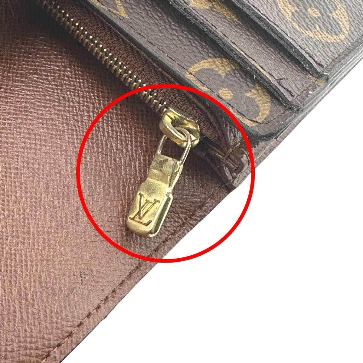 LOUIS VUITTON Long Wallet Purse M60531 Monogram canvas Brown Wallet Monogram Portefeuille Sara unisex(Unisex) Used Authentic