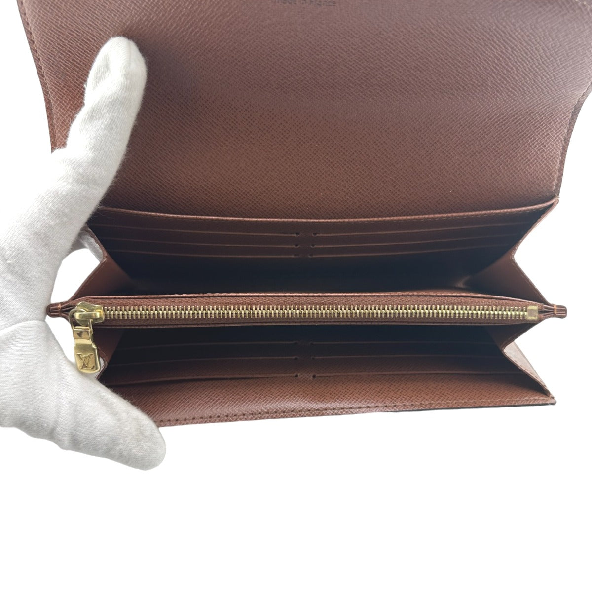 LOUIS VUITTON Long Wallet Purse M60531 Monogram canvas Brown Wallet Monogram Portefeuille Sara unisex(Unisex) Used Authentic