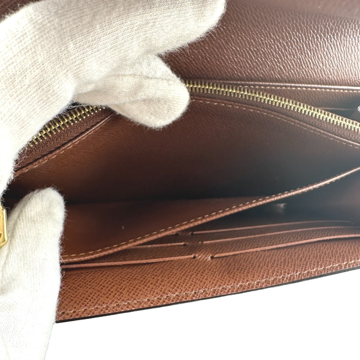 LOUIS VUITTON Long Wallet Purse M60531 Monogram canvas Brown Wallet Monogram Portefeuille Sara unisex(Unisex) Used Authentic