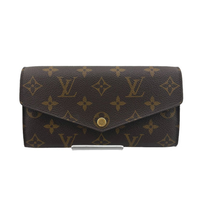 LOUIS VUITTON Long Wallet Purse M60531 Monogram canvas Brown Wallet Monogram Portefeuille Sara unisex(Unisex) Used Authentic