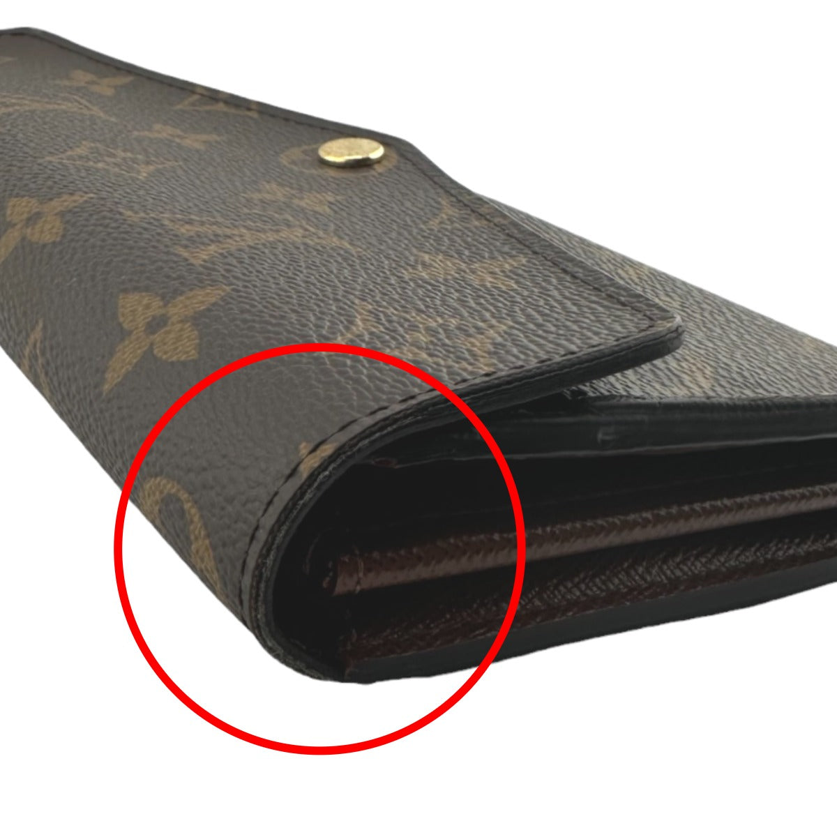 LOUIS VUITTON Long Wallet Purse M60531 Monogram canvas Brown Wallet Monogram Portefeuille Sara unisex(Unisex) Used Authentic