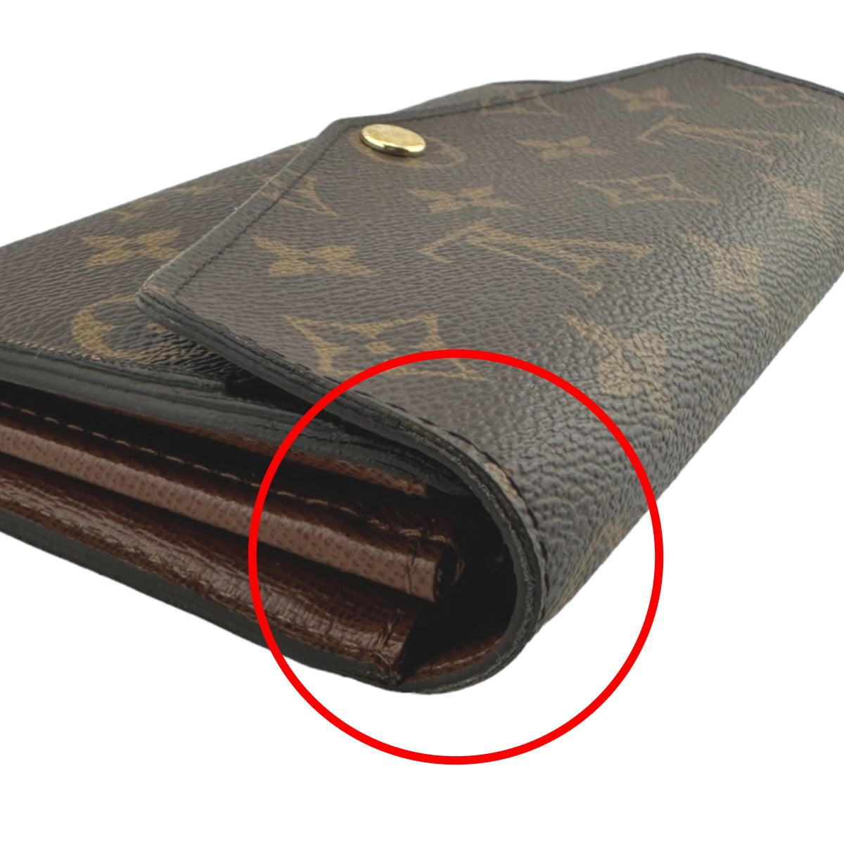 LOUIS VUITTON Long Wallet Purse M60531 Monogram canvas Brown Wallet Monogram Portefeuille Sara unisex(Unisex) Used Authentic