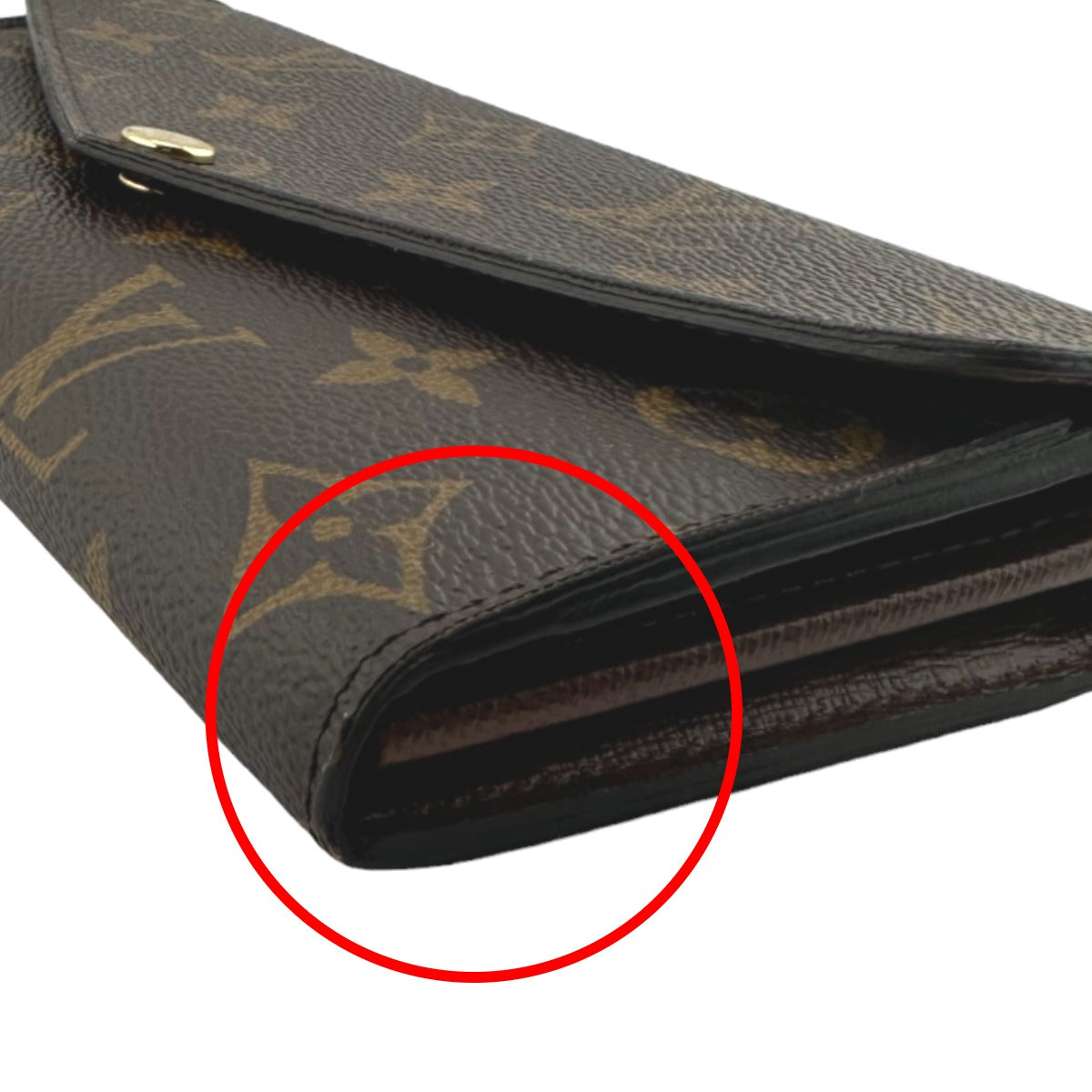 LOUIS VUITTON Long Wallet Purse M60531 Monogram canvas Brown Wallet Monogram Portefeuille Sara unisex(Unisex) Used Authentic