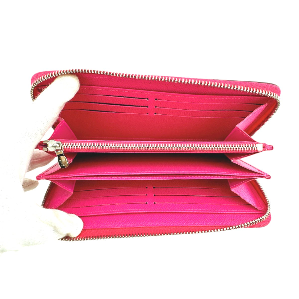 LOUIS VUITTON Long Wallet Purse M82050 Epi Leather Rose Epi Zippy wallet