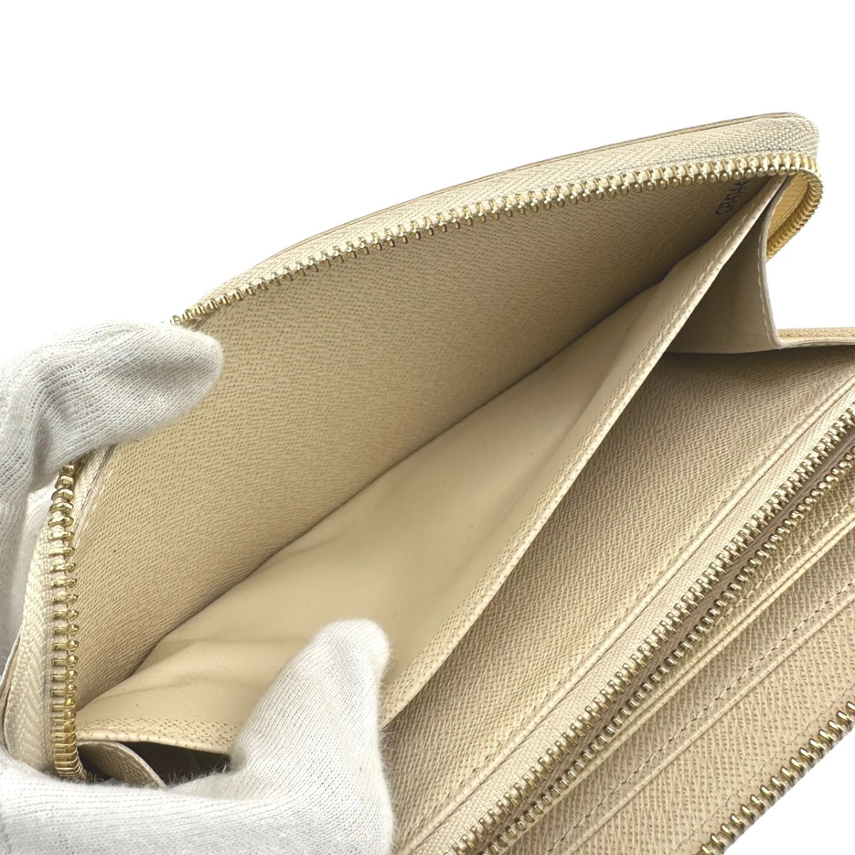 LOUIS VUITTON Long Wallet Purse N60019 Damier Azur Canvas white Zip Around Azur Zippy wallet unisex(Unisex) Used Authentic