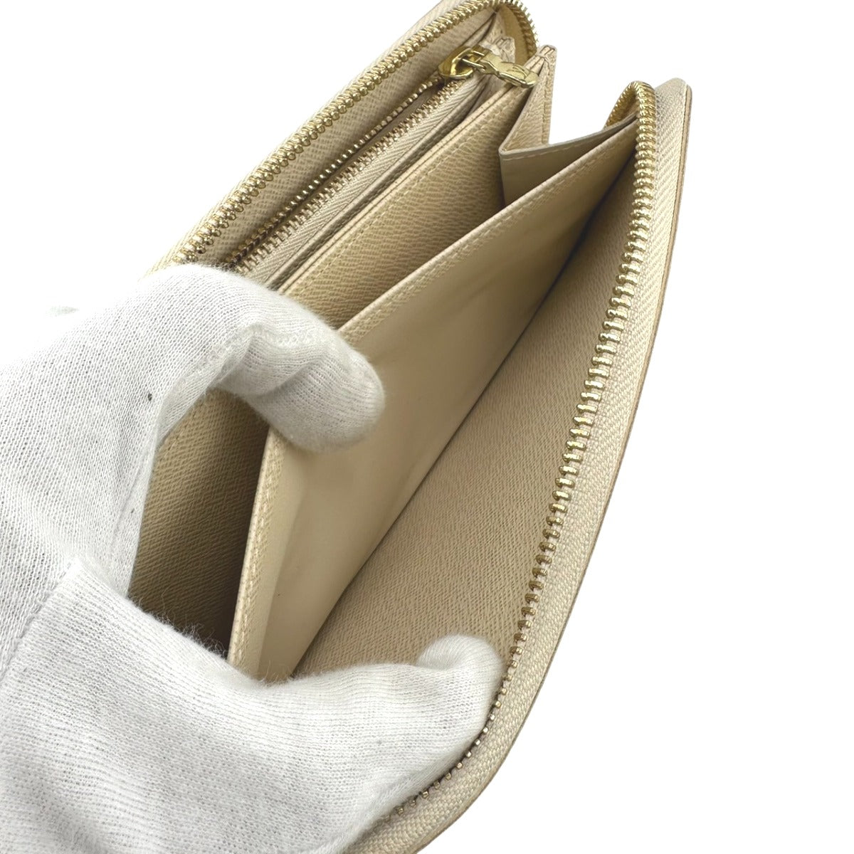 LOUIS VUITTON Long Wallet Purse N60019 Damier Azur Canvas white Zip Around Azur Zippy wallet unisex(Unisex) Used Authentic