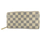 LOUIS VUITTON Long Wallet Purse N60019 Damier Azur Canvas white Zip Around Azur Zippy wallet unisex(Unisex) Used Authentic