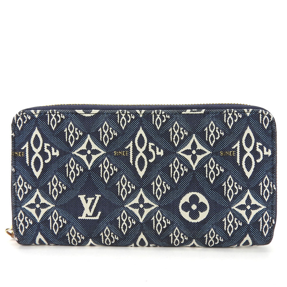 LOUIS VUITTON Long Wallet Purse M80212 Monogram Jaguar blue since1854 Zippy wallet unisex(Unisex) Used Authentic