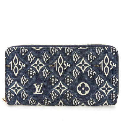LOUIS VUITTON Long Wallet Purse M80212 Monogram Jaguar blue since1854 Zippy wallet unisex(Unisex) Used Authentic