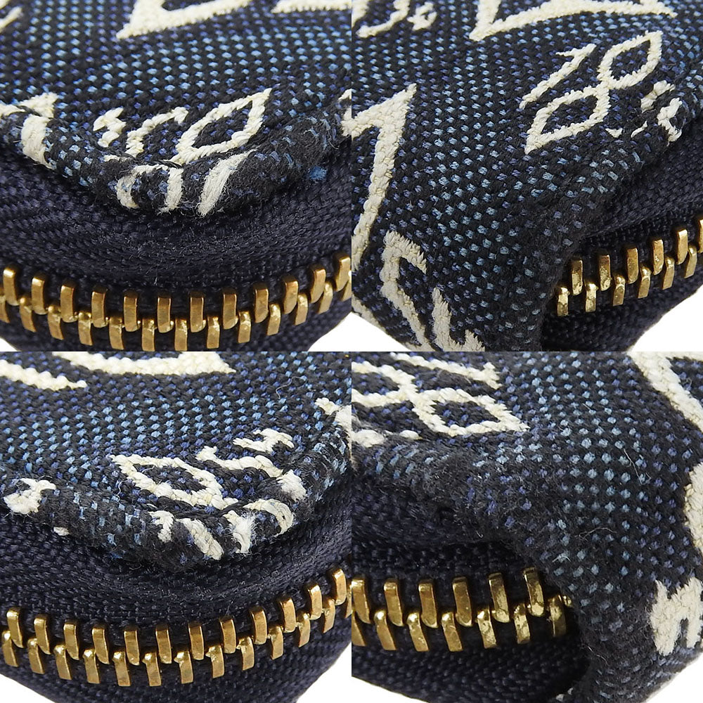 LOUIS VUITTON Long Wallet Purse M80212 Monogram Jaguar blue since1854 Zippy wallet unisex(Unisex) Used Authentic
