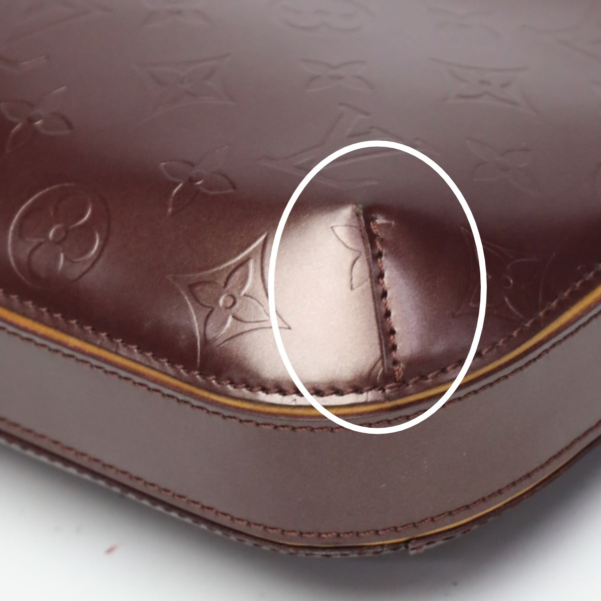 LOUIS VUITTON Handbag M55146 leather Viole Mini bag Monogram mat Faula Women Used Authentic