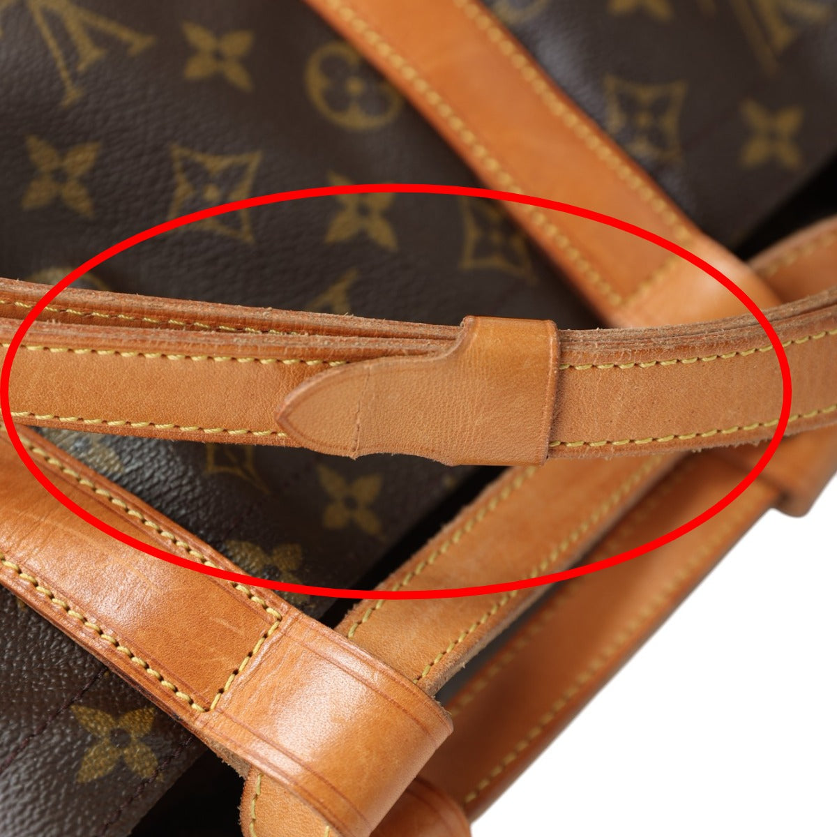 LOUIS VUITTON Shoulder Bag M42244 Monogram canvas, leather Brown Drawstring type Monogram RandonneeGM Women Used Authentic