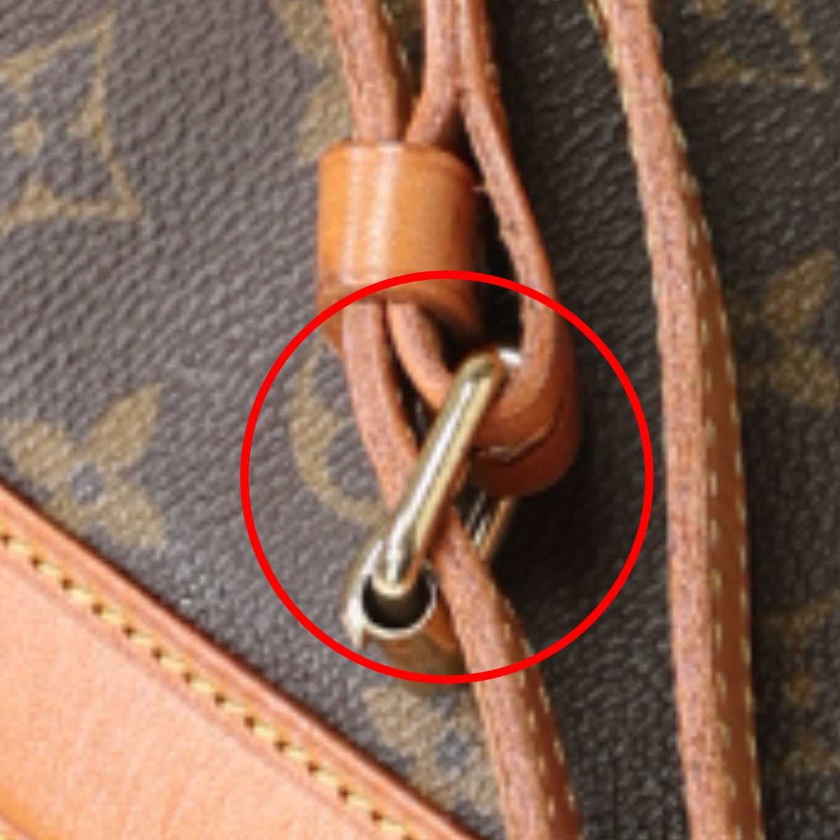 LOUIS VUITTON Shoulder Bag M42244 Monogram canvas, leather Brown Drawstring type Monogram RandonneeGM Women Used Authentic