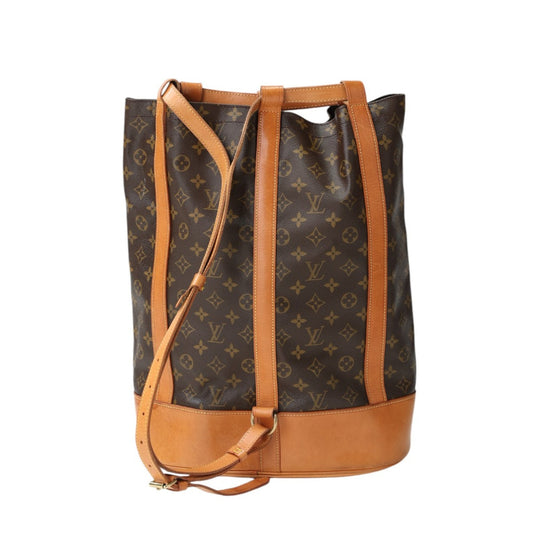 LOUIS VUITTON Shoulder Bag M42244 Monogram canvas, leather Brown Drawstring type Monogram RandonneeGM Women Used Authentic