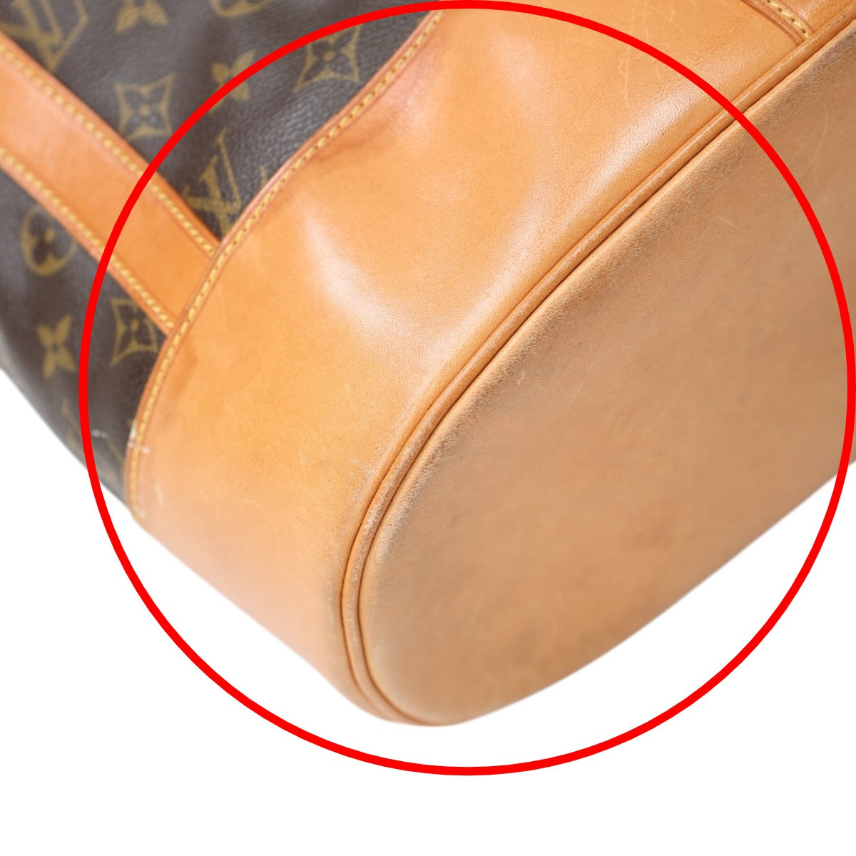 LOUIS VUITTON Shoulder Bag M42244 Monogram canvas, leather Brown Drawstring type Monogram RandonneeGM Women Used Authentic