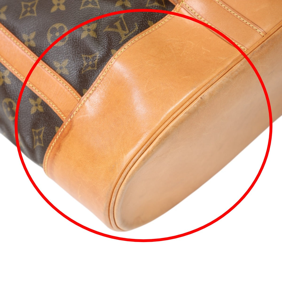 LOUIS VUITTON Shoulder Bag M42244 Monogram canvas, leather Brown Drawstring type Monogram RandonneeGM Women Used Authentic